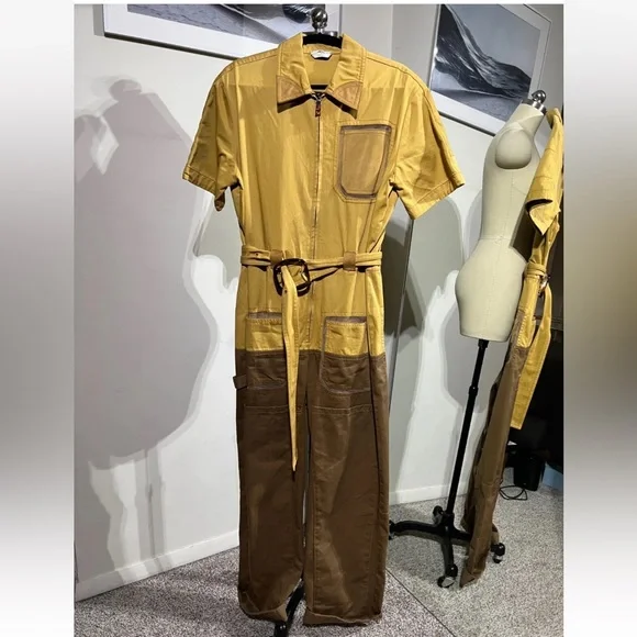 Fendi Jumpsuit SIZE SMALL Brown, Suede